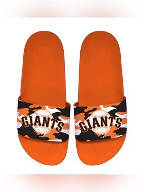 NEW [iSlide] San Francisco Giants MLB Camo Motto Orange Slide Sandals Men’s 7/8